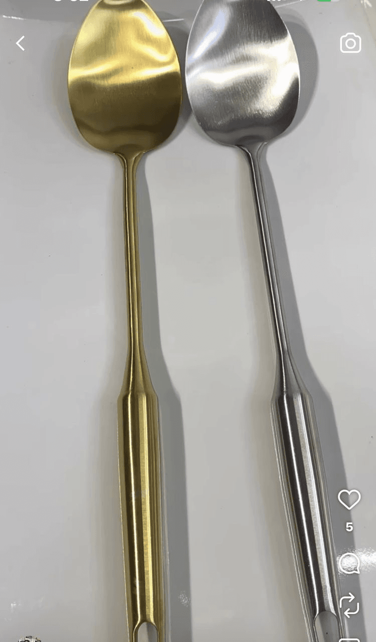 iron cooking spoon